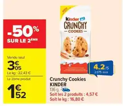 Carrefour Market CRUNCHY COOKIES “KINDER” offre