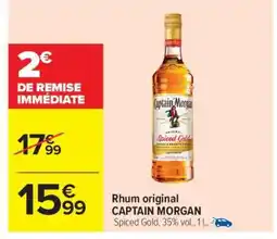 Carrefour Market Rhum original CAPTAIN MORGAN offre