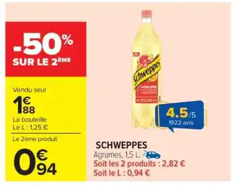 Carrefour Market Schweppes offre
