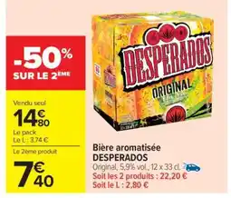 Carrefour Market Bière Aromatisée Desperados offre