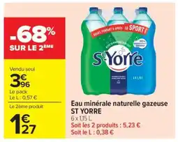 Carrefour Market Eau Minérale Naturelle Gazeuse St Yorre offre