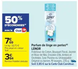 Carrefour Market Parfum de linge en perles LENOR offre