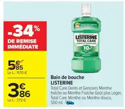 Carrefour Market Bain de bouche Listerine offre