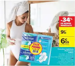 Carrefour Market Protections hygiéniques Pack Promo ALWAYS offre