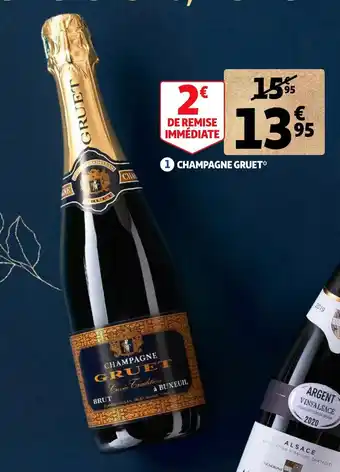 Auchan Supermarché Champagne Gruet offre
