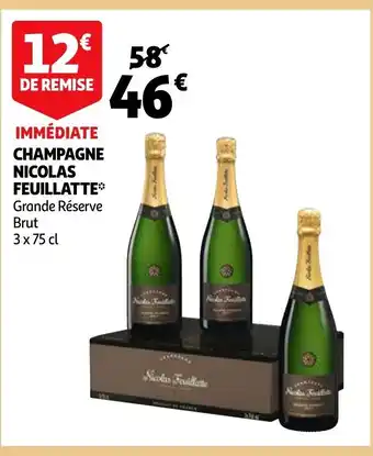 Auchan Supermarché Champagne Nicolas Feuillatte offre