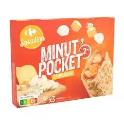 Carrefour Carrefour Sensation Pizzas sandwichs Minut'Pocket surgelées offre