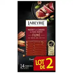 Carrefour LABEYRIE Magret de canard fumé ou séché offre