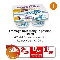 Coccinelle Supermarché Fini - fromage frais mangue passion offre
