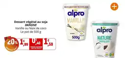 Coccinelle Supermarché Danone - dessert végétal au soja offre