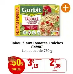 Coccinelle Supermarché Garbit - taboulé aux tomates fraîches offre