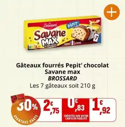 Coccinelle Supermarché Brossard - gâteaux fourrés pepit' chocolat savane max offre