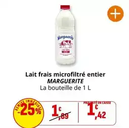 Coccinelle Supermarché Lait frais microfiltre entier offre
