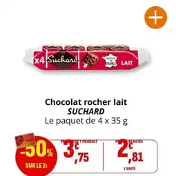 Coccinelle Supermarché Suchard - chocolat rocher lait offre