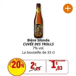 Coccinelle Supermarché Cuvée des trolls bière blonde offre