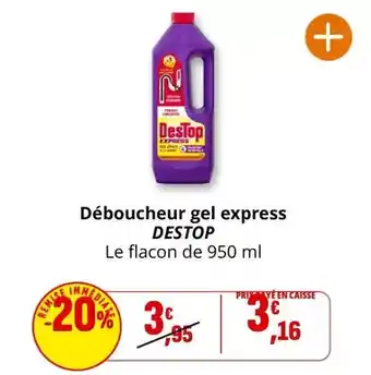 Coccinelle Supermarché Destop - déboucheur gel express offre