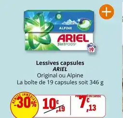 Coccinelle Supermarché Ariel - lessives capsules offre