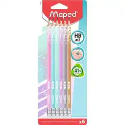 Carrefour MAPED 6 crayons graphites pailletés offre