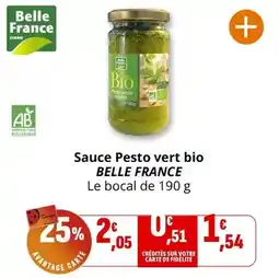 Coccinelle Express Belle france - sauce pesto vert bio offre