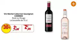 Coccinelle Supermarché Cambras - vin merlot cabernet sauvignon offre