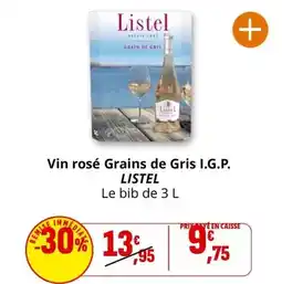Coccinelle Supermarché Listel - vin rosé grains de gris i.g.p offre