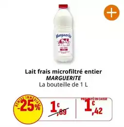 Coccinelle Express Lait frais microfiltre entier offre