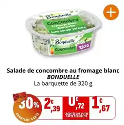 Coccinelle Express Bonduelle - salade de concombre au fromage blanc offre