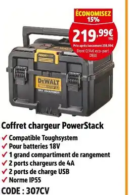 Screwfix DEWALT Coffret chargeur PowerStack offre