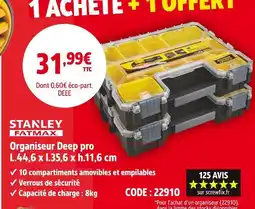 Screwfix Stanley Fatmax Organiseur Deep pro offre