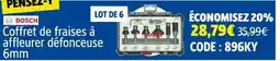 Screwfix Bosch Coffret de fraises à affleurer défonceuse 6mm offre