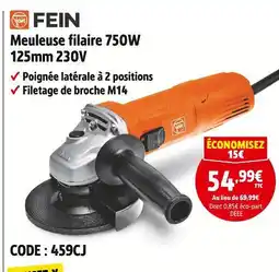 Screwfix FEIN Meuleuse filaire 750W 125mm 230V offre