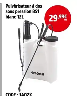 Screwfix Pulvérisateur à dos sous pression BS1 Blanc 12L offre