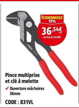 Screwfix VIRAX Pince multiprise et clé à molette offre