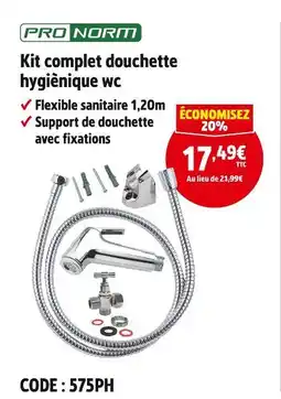 Screwfix PRO NORM Kit complet douchette hygiénique wc offre