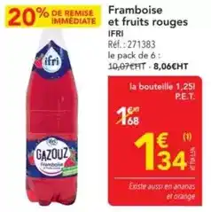 METRO Gazouz - framboise et fruits rouges offre
