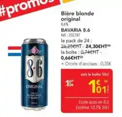 METRO 8.6 - bière blonde original offre