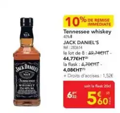 METRO Jack daniel's - tennessee whiskey offre
