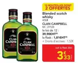 METRO Clan campbell - blended scotch whisky offre