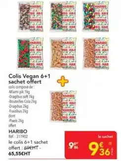 METRO Haribo - colis vegan 6+1 sachet offert offre