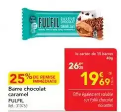 METRO Barre chocolat caramel offre