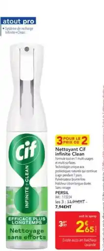 METRO Cif - nettoyant cf infinite clean offre