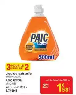 METRO Paic - liquide vaisselle offre