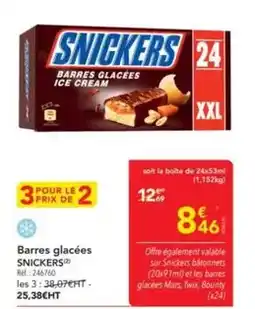 METRO Snickers - barres glacées offre