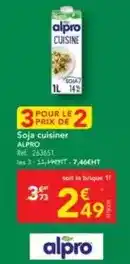 METRO Alpro - soja cuisine offre