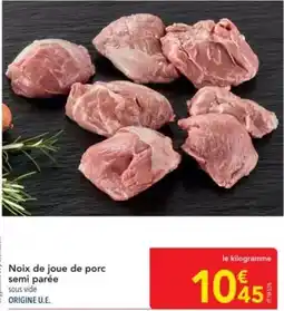 METRO Noix de joue de porc semi parée offre