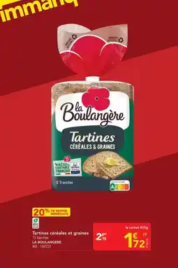 METRO La boulangére - tartines céréales et graines offre