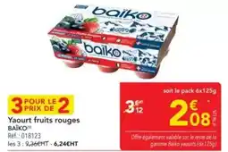 METRO Baïko - yaourt fruits rouges offre
