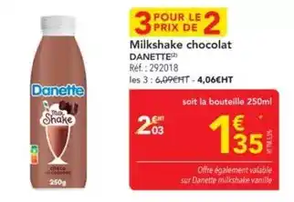 METRO Danette - milkshake chocolat offre