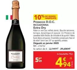 METRO Riccadonna - prosecco d.o.c. extra dry offre