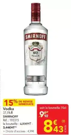 METRO Smirnoff - vodka offre